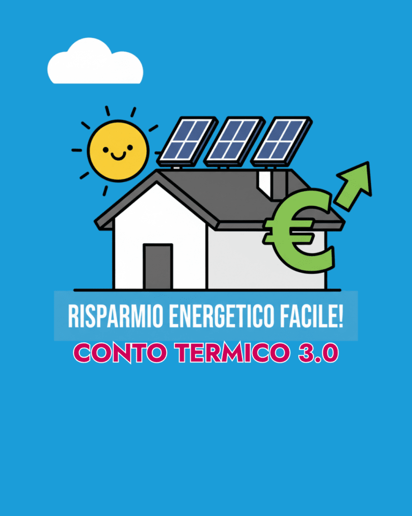 Illustrazione semplice che rappresenta incentivi energia e risparmio in bolletta nel 2025